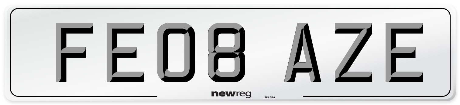FE08 AZE Number Plate from New Reg